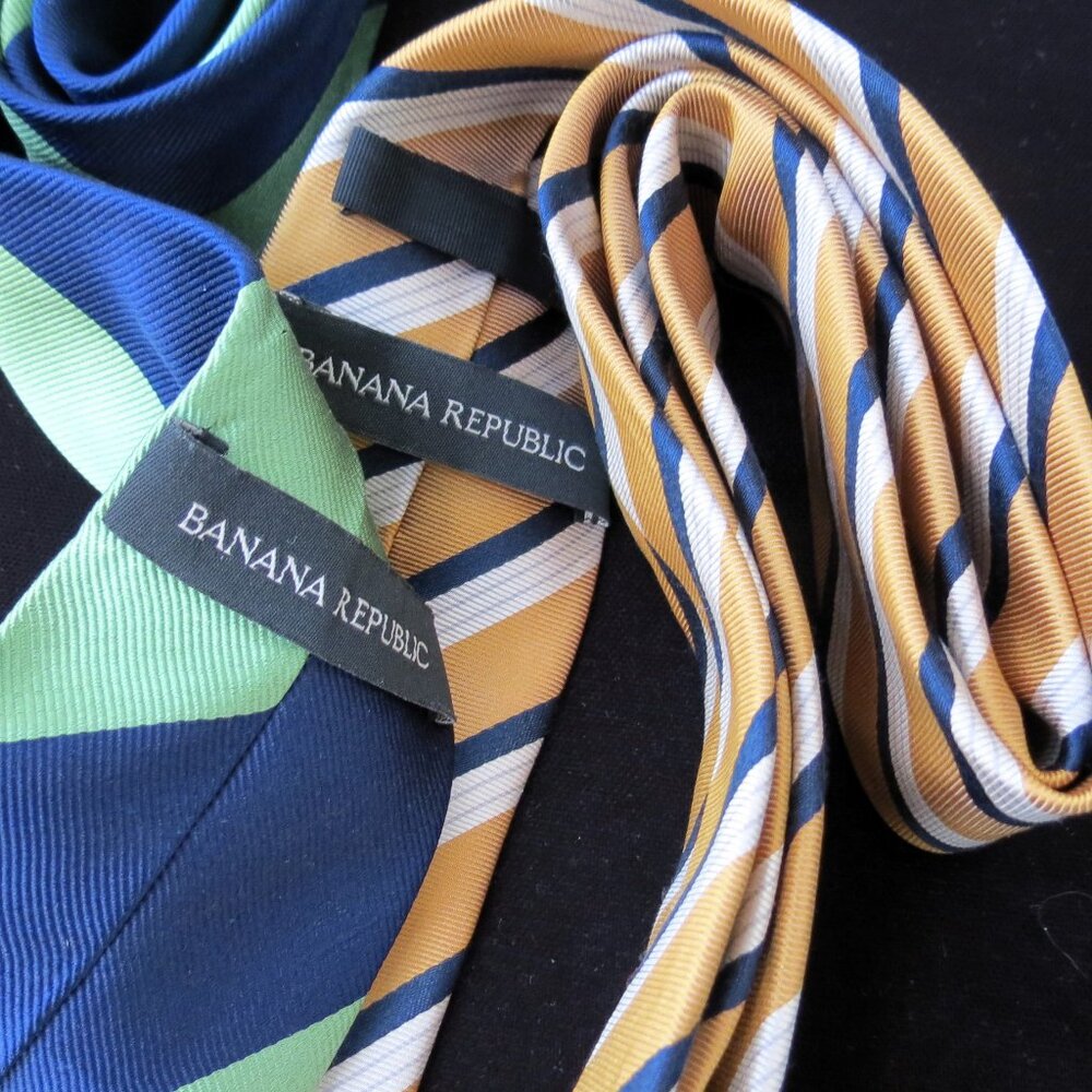 SUMMER GIVE AWAY SALE ! Pair B/R Rep Ties, 100% Silk